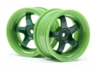 HPI Work Meister S1 Wheels - Green - 3mm Offset - 1 Pair