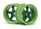 HPI Work Meister S1 Wheels - Green - 6mm Offset - 1 Pair