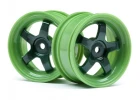 HPI Work Meister S1 Wheels - Green - 0mm Offset - 1 Pair