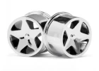 HPI Baja Q32 Super Star Wheel Set - Chrome - 4 Pack
