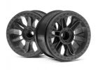 HPI 6-Shot ST Wheel (Black/2Pcs)