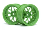 HPI Tech 7 Green Wheels - 52x26mm +6mm Offset - 1 Pair