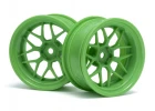 HPI Tech 7 Green Wheels - 52x26mm +9mm Offset - 1 Pair