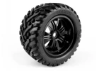 HPI Goliath Tyres Pre Mounted on 3251 Tremor Black Wheels (2)