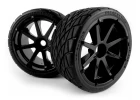 HPI Phaltline Tyres Pre Mounted on 3256 Blast Black Wheels (2)