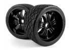 HPI Phaltline Tyres Pre Mounted on 3251 Tremor Black Wheels (2)
