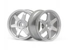 HPI TE37 Wheel 26mm Matte Chrome (0mm Offset)