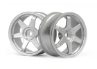 HPI TE37 Wheel 26mm Matte Chrome (0mm Offset)