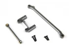 Aluminium Servo Mount & Steering Link Set (Gunmetal)