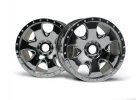 Warlock Wheel Chrome 83x56mm - 17mm Hex for Savage X / Hellfire - 2 Pcs