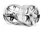 HPI LP35 Wheels - Work LS406 Chrome - 1 Pair ** CLEARANCE **