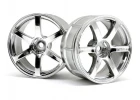 HPI LP29 Yokohama AVS Model T6 Chrome Wheels - 1 Pair