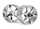HPI LP32 Yokohama AVS Model T6 Chrome Wheels - 1 Pair
