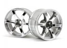 HPI LP35 Yokohama AVS Model T6 Chrome Wheels - 1 Pair