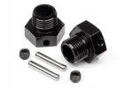 Wheel Hex Hub 6.7mm Black (2Pcs)