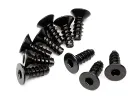 HPI Tp. Flat Head Screw M3X8mm (Hex Socket/10Pcs)