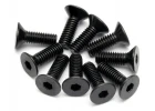 Flat Head Screw M4x12mm (Hex Socket/10Pcs)
