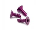 Aluminium TP Flat Head Screw (3x8mm Hex Head Purple/5Pcs)