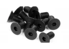 Flat Head Countersunk Screw M3X6mm 2.0mm Hex Socket (6Pcs)
