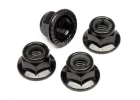 Flanged Lock Nut M5 (Clockwise/Black/4Pcs)