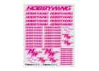 Hobbywing Pink/White Decal Sheet