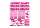 Hobbywing Pink/White Decal Sheet