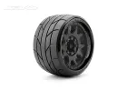 Jetko Extreme Super Sonic MAXX Belted Tyres on 3.8 Black 17mm/12mm Hex Wheels (2)