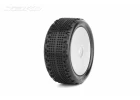 Jetko Challenger Medium EOS 1:10 Buggy 4WD Front Tyres Mounted on White Wheels (2)
