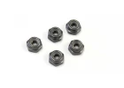 Kyosho Aluminium Nylon Lock Nuts M2.6 X3.0 (5) Gun Metal