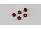 Kyosho Nut M3 X2.4 (5) - Aluminium/Red