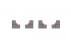 Kyosho Mini-Z Grand Prix Circuit30 Large Corner Set (12pcs)