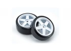 KYOSHO Pre-Glued Drift Tyres FZ02 5-Spoke White 1:10 Fazer 2.0 (2)