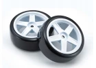KYOSHO Pre-Glued Drift Tyres FZ02 5-Spoke White 1:10 Fazer 2.0 (2)
