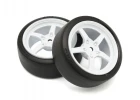 KYOSHO Pre-Glued Tyres FZ02 5-Spoke White1:10 Fazer 2.0 (2) Rally