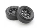 Kyosho Fazer FZD2 1:10 Pre-Glued D-Tyres 8S Watanabe Wheel (2)