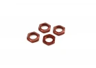 Kyosho Serrated 1:8 Wheel Nuts (4) - Red