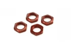 Kyosho Serrated 1:8 Wheel Nuts (4) - Red