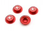 Kyosho 1:8 Inferno Serrated Closed Wheel Nuts (4) Red
