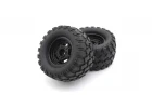 Pre-Glued Tyres on black wheels Kyosho Mad Wagon VE (2)