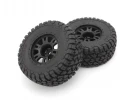 Pre-Glued Tyres on black wheels 2.4 (2) Kyosho Toyota Tacoma
