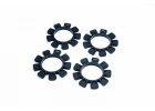Koswork UFO High Strength Silicone 1:8 BuggyTire Glue Bands (4) Black