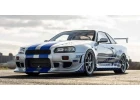 Kyosho 1:12 Resin Nissan GT-R 2001 Fast & Furious Silver/Blue Stripes
