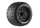 Louise RC MT-Rocket Tyres Pre Glued on Black Wheels With Adjustable 12/14/17mm Hex (2)