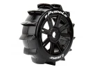 Louise RC B-Paddle 1:8 Buggy Tyres Mounted on 17mm Hex Black Wheels (2)