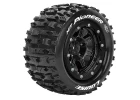 Louise RC MT Pioneer Tyres (MFT) On 17mm Hex Black Half Inch Offset Wheels (2)