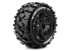 Louise RC X-Rowdy Tyres Mounted on Black Traxxas X-MAXX 24mm Hex Wheels (2)