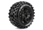 Louise RC X-Mcross Tyres Mounted on Black Arrma Kraton 8S 24mm Hex Wheels (2)