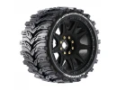 Louise RC MFT MT-Cyclone Tyres on Black 17mm Hex Wheels (2)