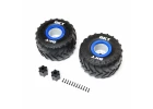BKT 2.6 Monster Truck Tire - Med - Premount - Blue (2): LMT 2.