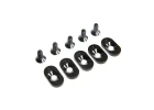 EngineMntInsert Screws - Black - 18T(5): 5ive-T 2.0